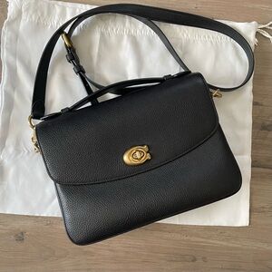Coach Black Crossbody Bag with Gold Accents